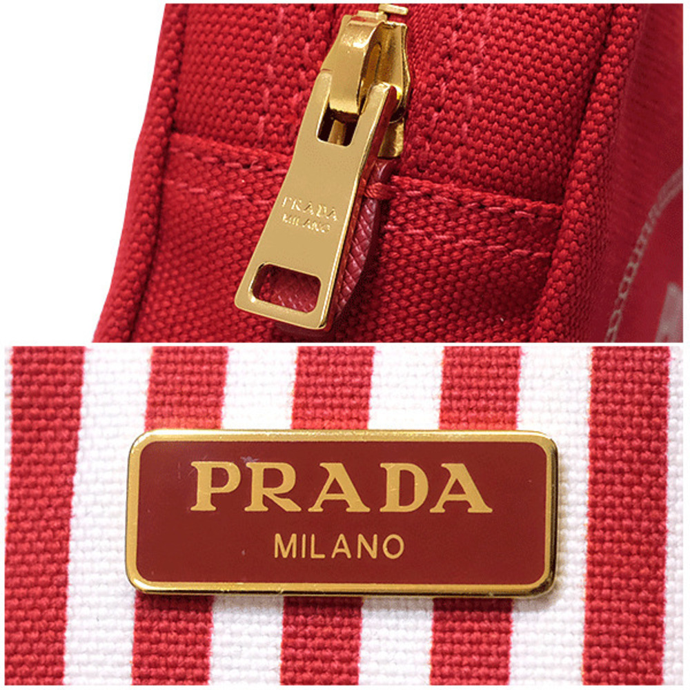 Prada Wallet Red Denim Canvas Makeup Accessory Canapa - Picture 8 of 8